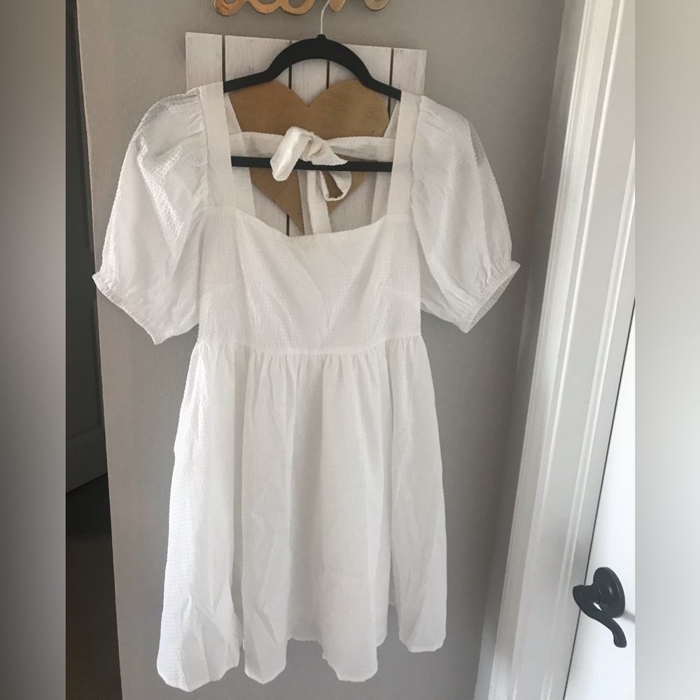 Mable White Baby Doll Dress - Size Small